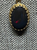 “Midnight Flame” Black Opal necklace